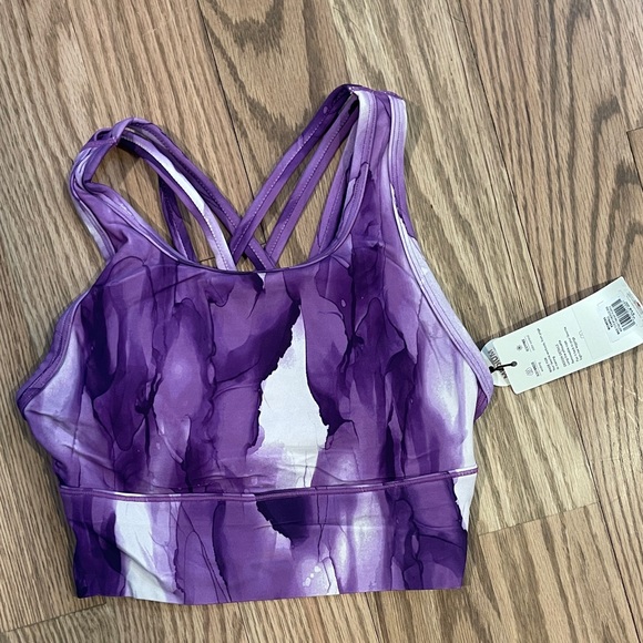 CALIA by Carrie Underwood Other - CALIA by Carrie Underwood Violet and White Strappy Sports Bra